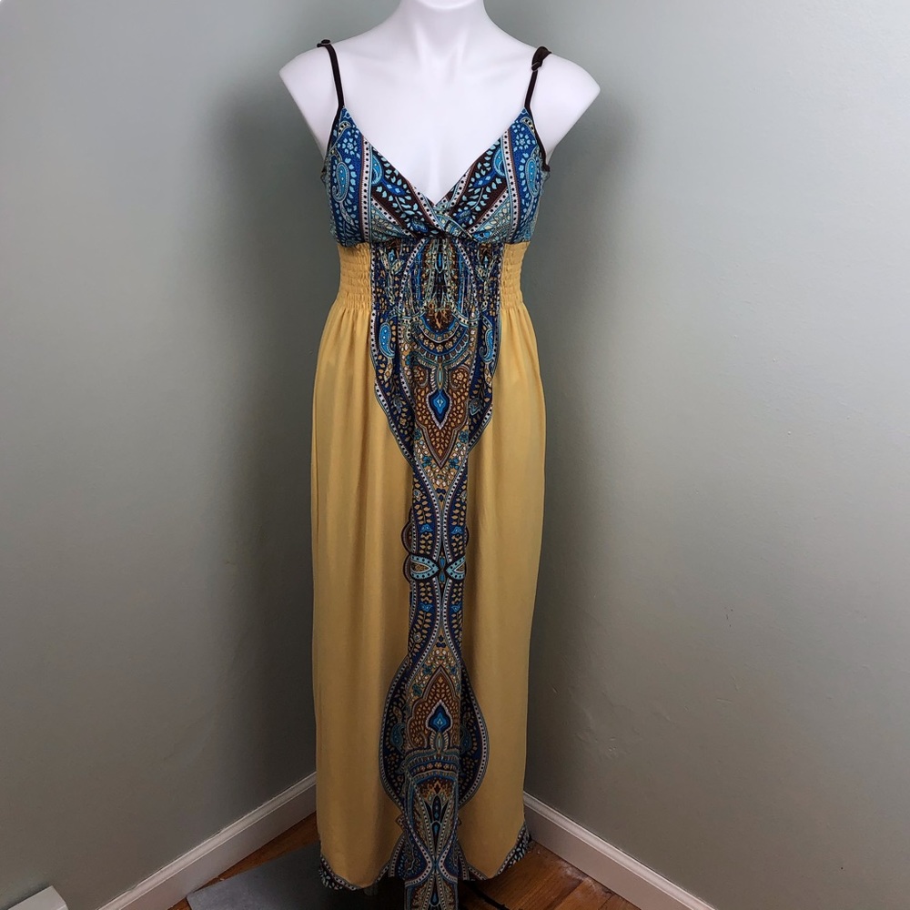 🆕💛 Yellow Snap Sun Dress Women’s Medium